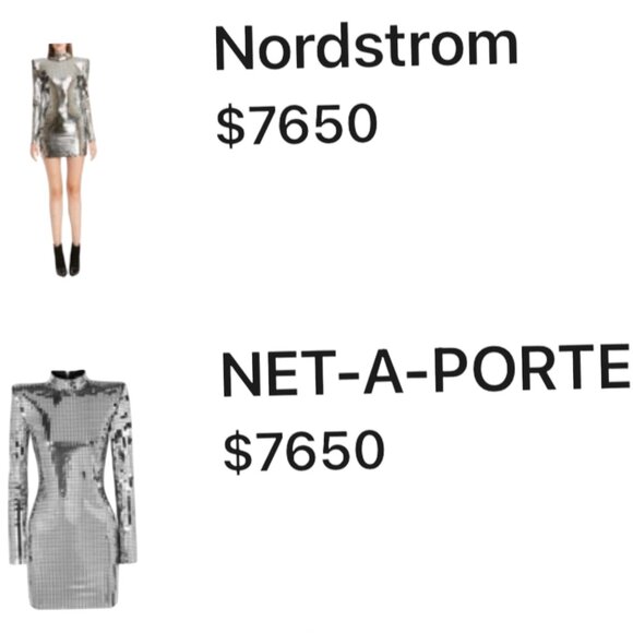 BALMAIN MIRRORED MINI DRESS SIZE M/L US, 42 FR NEW - Picture 8 of 15